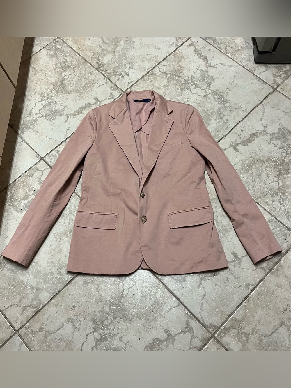 Polo Ralph Lauren Pale Pink Blazer Women’s Size 12 Two Buttons - Picture 2 of 14